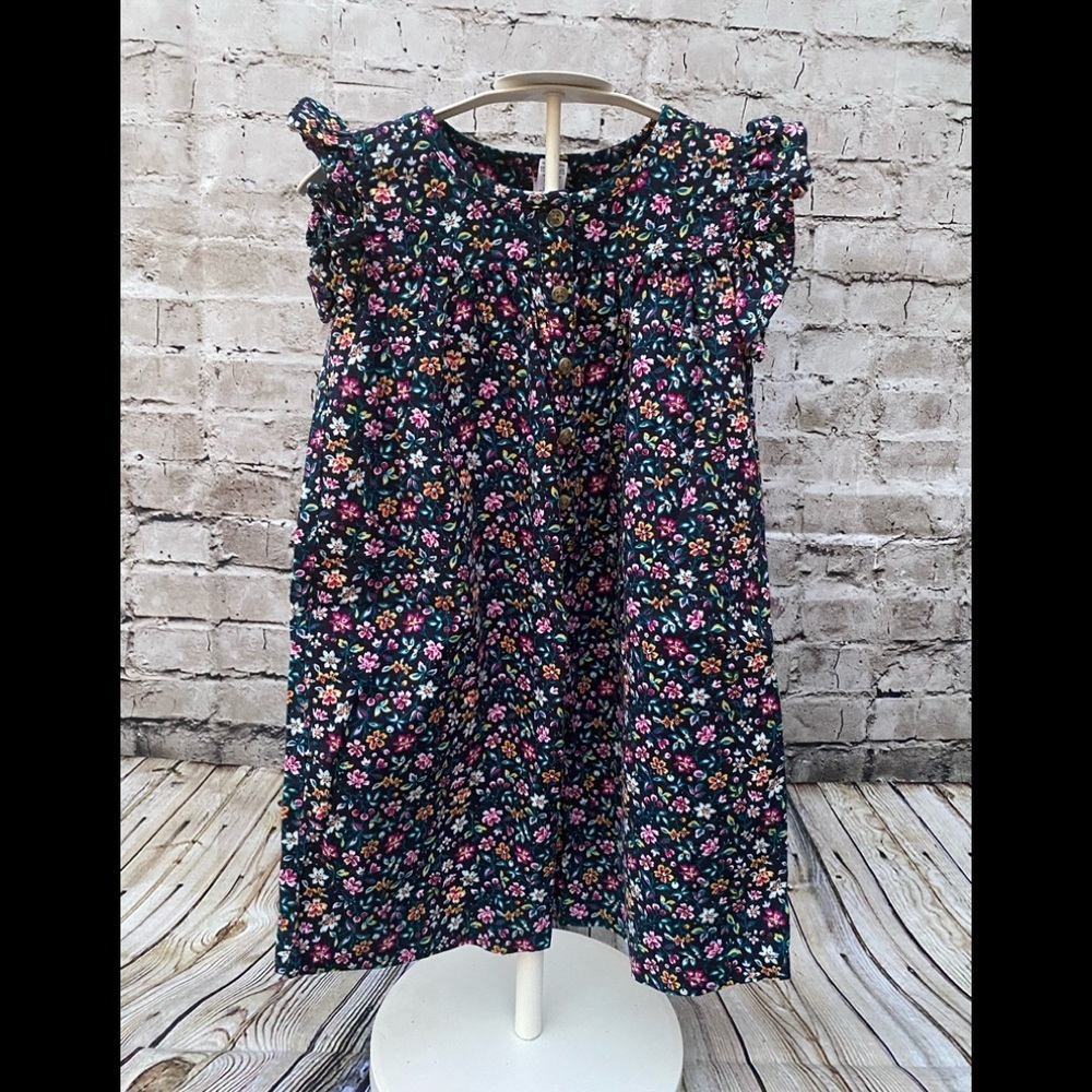 Girls Tea Collection floral ruffle cap sleeve